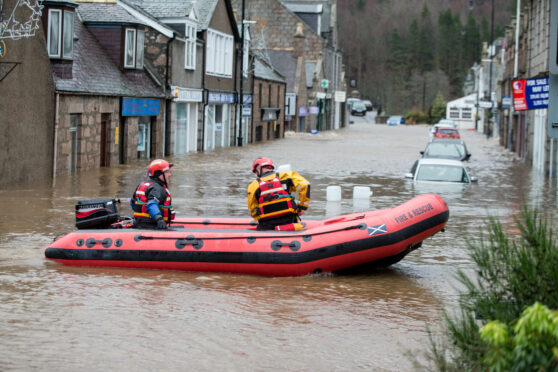 Storm Frank hits Ballater in 2015