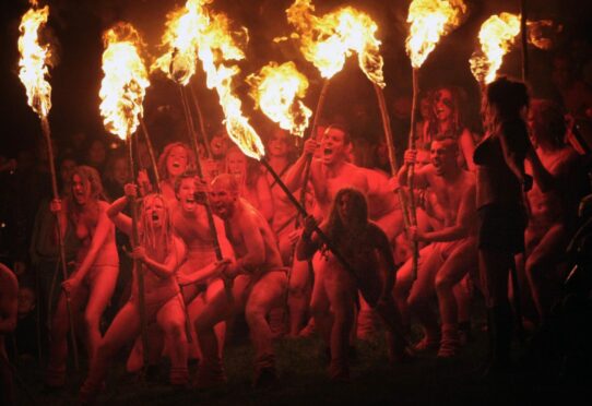Revellers at the Beltane Fire Society’s festival in Edinburgh
