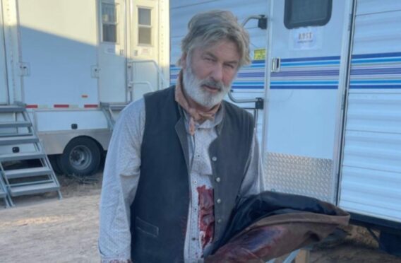 Actor Alec Baldwin on set of the film Rust hours before the fatal shooting of Halyna Hutchins