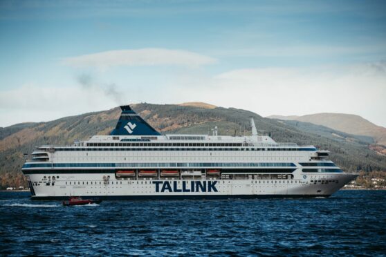 Silja Europa sailing up the Firth of Clyde