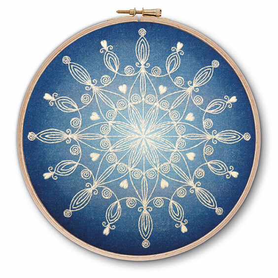 Snowflake Mandala Embroidery Kit.
