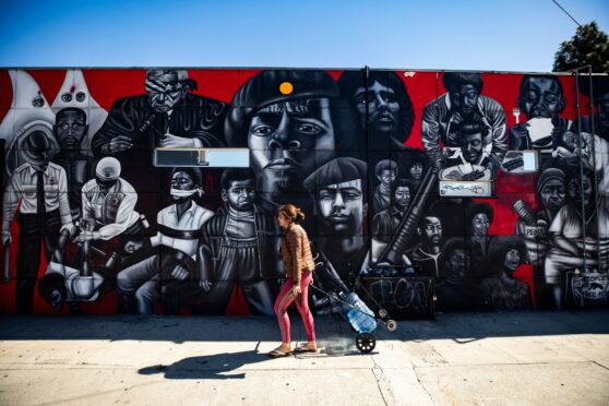 A 1993 mural remembering Rodney King beating in Los Angeles