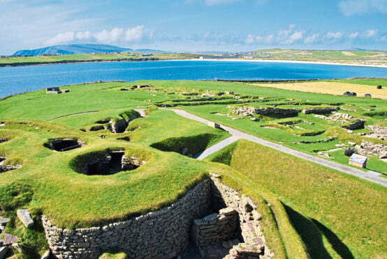 Prehistoric village Jarlshof, Shetland Islands, Scotland, UK