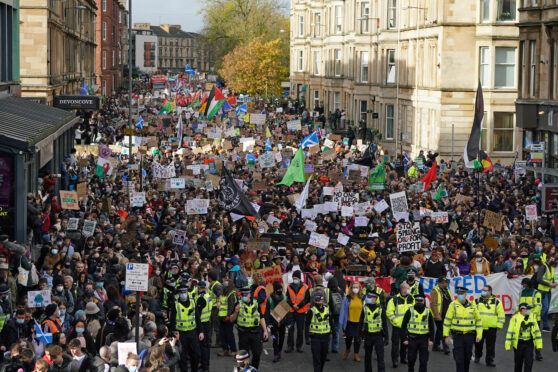 Thousands take to the streets of Glasgow for Cop26 demonstrations