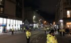 Police line Argyle Street in Glasgow