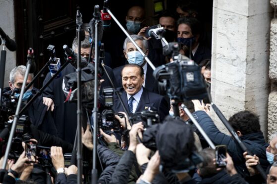 Leader of Forza Italia, Silvio Berlusconi arrives in the Chamber of Deputies before consultations with Italian Prime Minister, Mario Draghi, in Rome, last year