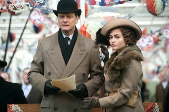 Colin Firth and Helena Bonham Carter as King George VI and Queen Elizabeth in 2010 movie The King’s Speech