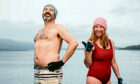 Greg Hemphill and wife Julie Wilson-Nimmo wild swimming in Loch Lomond