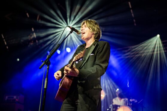 Del Amitri star Justin Currie on stage at Glasgow's Barrowlands