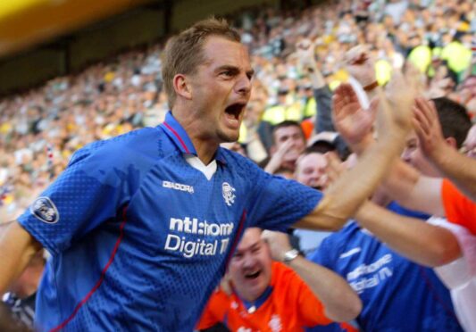 Ronald de Boer was a big hero with the Rangers fans, especially after he’d scored against Celtic in a 3-3 draw back in October, 2002