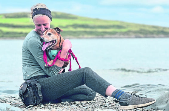 Alexis Fleming with Ginger, one of the hundreds of pets she cares for at Maggie Fleming Animal Hospice in Kirkcudbright