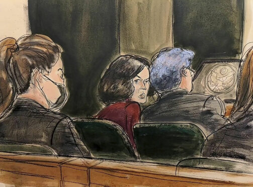 Courtroom sketch of Ghislaine Maxwell