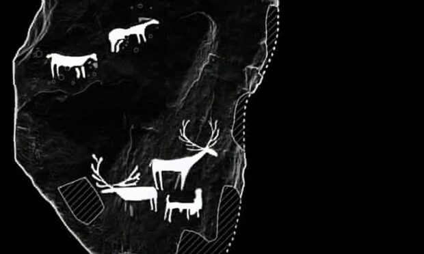 The layout of the carvings hidden inside Dunchraigaig cairn in Kilmartin Glen (Pic: Historic Environment Scotland)