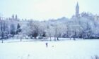 Glasgow's Kelvingrove Park under heavy snow as the Met Office has issued a warning of snow stretching from the Highlands through to Glasgow and Edinburgh.