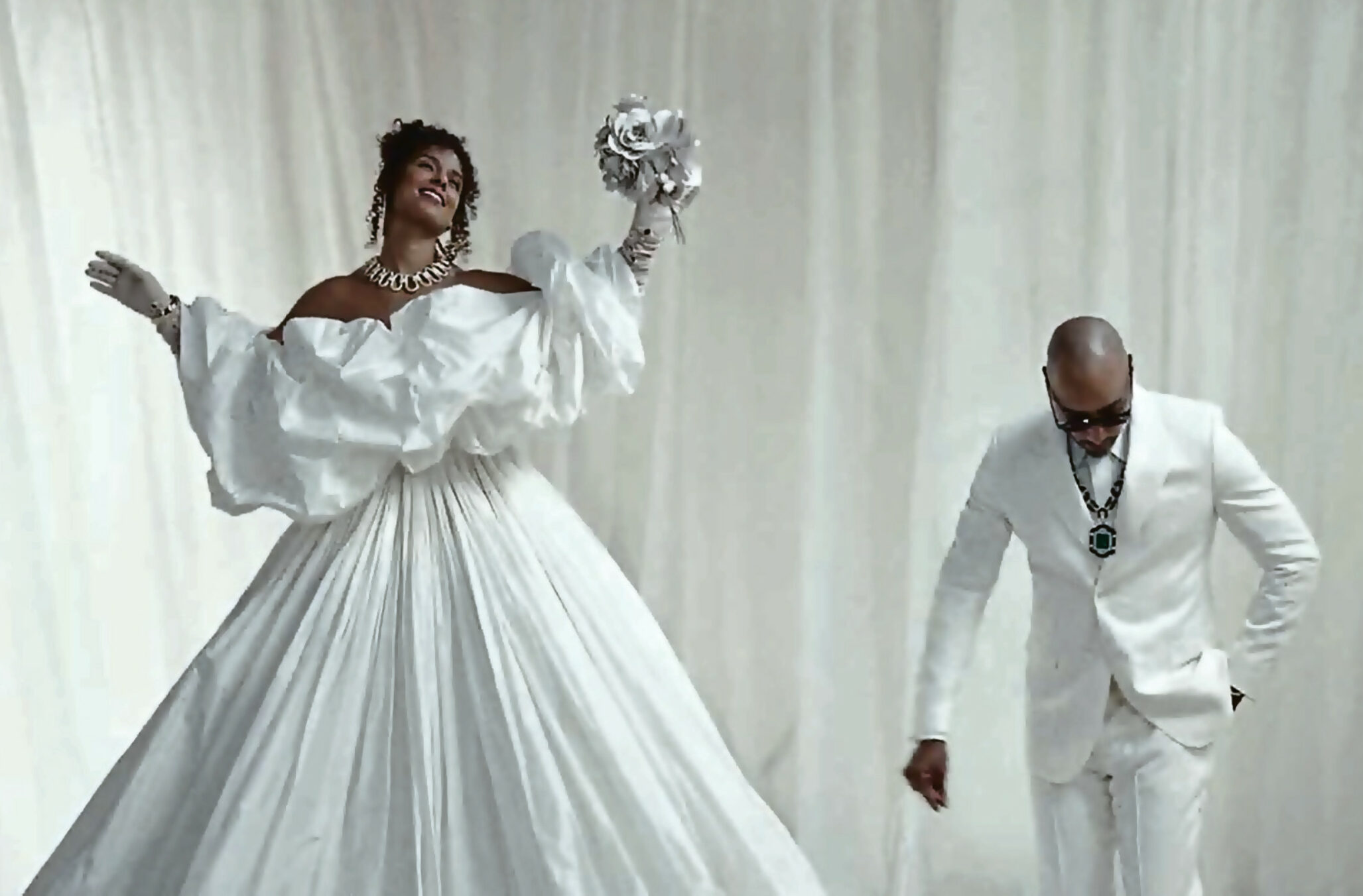 Alicia Keys wears Valentino Garavani in Best Of Me video.