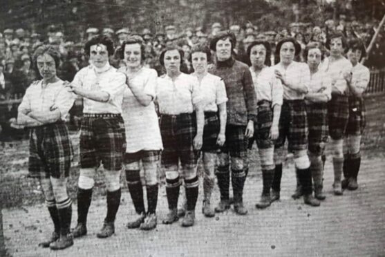 The Rutherglen Ladies. Eddi's grannie Sadie Smith is fourth from the right.