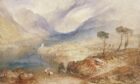 Llanberis Lake And Snowdon, by JMW Turner is among the watercolours on display this month at Scottish National Gallery in Edinburgh