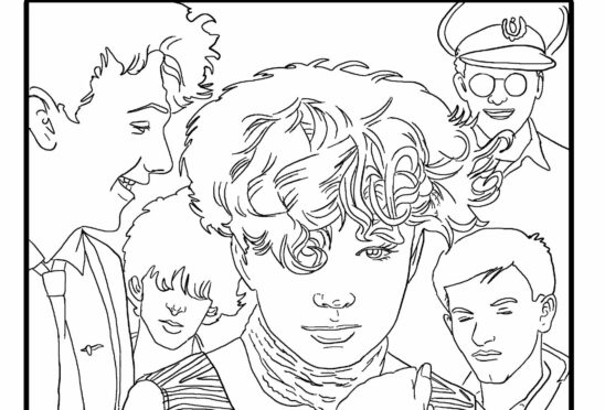 Altered Images are among the Scottish pop music stars featured in Kev Sutherland’s colouring book