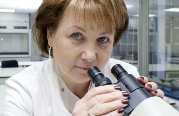 Professor Angela Gallop at her laboratory near Culham, Oxfordshire