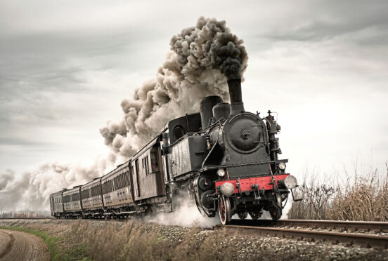 Vintage steam train.
