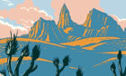 A drawing of California’s Mojave Desert where generations of musicians have found inspiration