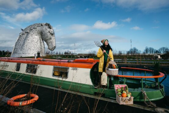 Yvonne Kincaid, events manager, on the Floating Garden boat