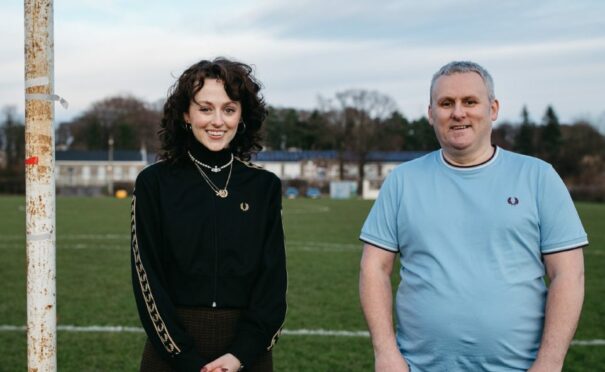 Actress and playwright Eilidh Loan, with her father Garry