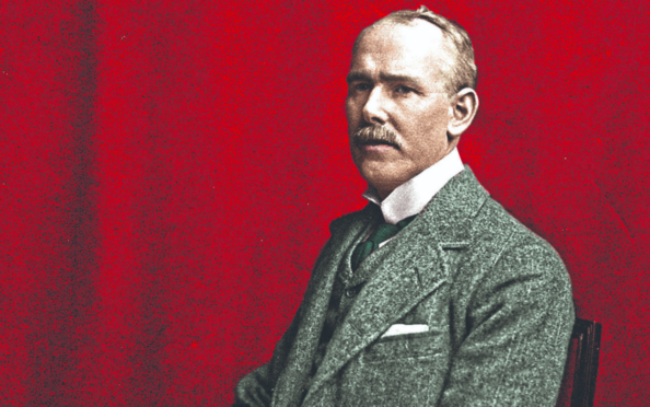 Studio portrait of shipping magnate and art collector Sir William Burrell, seen in colour for the first time (Colourisation by
John Wilkie)