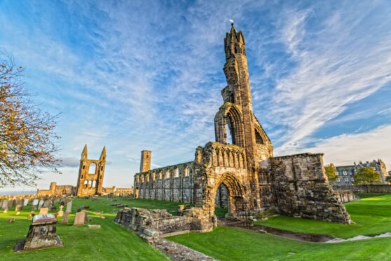 The stunning St Andrews Cathedral in the Fife coastal town