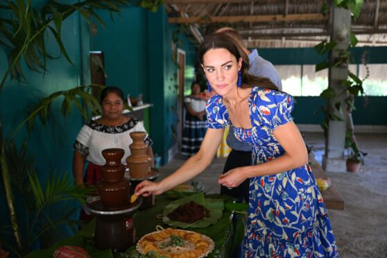 Catherine Duchess of Cambridge and Prince William in Hopkins, Belize.