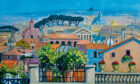 Rooftops in Rome, oil painting, by Carol Moore