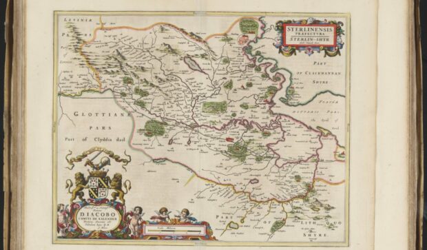Timothy Pont’s map of Stirlingshire published by J Blaeu 
in 1654