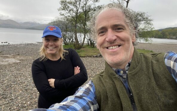 Host Mandi Stark and wildlife cameraman and presenter Gordon Buchanan