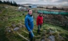 Farmers Sandra Baer, left, and Lynn Cassells on Lynbreck Croft near Tomintoul, Moray