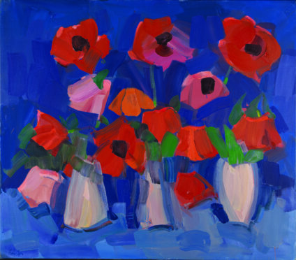 Poppies - Blue by James Fullarton