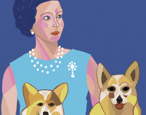 The Queen and her Corgis by Owen Grant Innes.