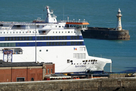 P&O Ferry Spirit of Britain at the Port of Dover in Kent