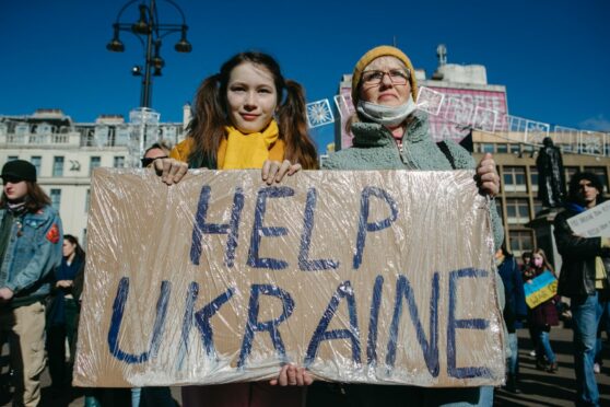 Scots join the world to stand with Ukraine in demonstrations across the country