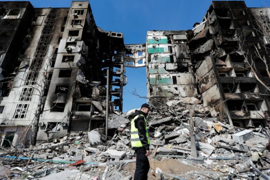 Devastation In Borodyanka, Ukraine.