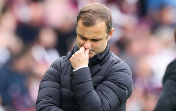 Shaun Maloney on the touchline at Hampden