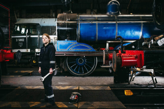 Seonagh MacDonald, an apprentice at the Aviemore Engine Shed