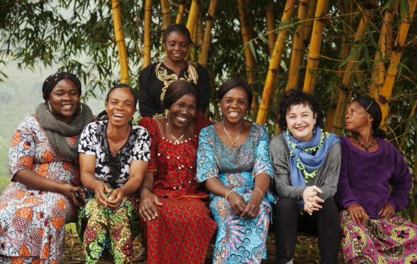 Lorraine McIntosh during a visit to Rwanda two years ago to raise awareness of sexual violence against women