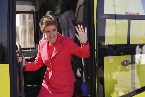 Nicola Sturgeon on the campaign trail