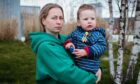 Ukrainian mother Oksana Chub with her son Oleksii, two, safe in Glasgow having fled Bucha, where Russians are accused of committing atrocities against civilians.