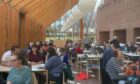 Busy lunchtime in the reopened Burrell