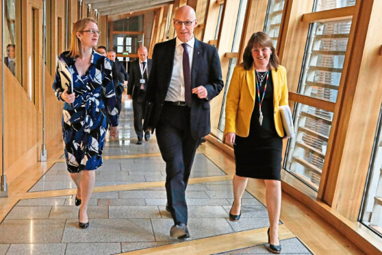 Liz Smith MSP and John Swinney MSP.