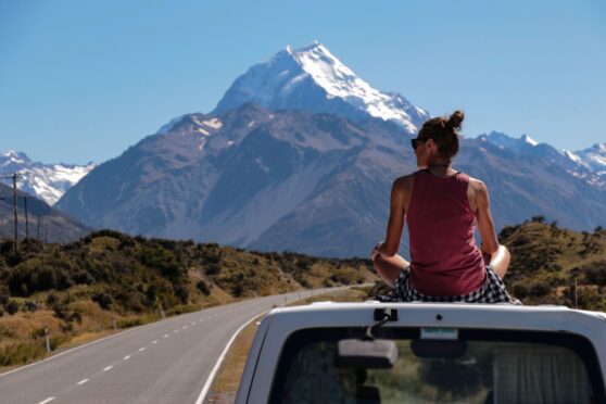 The snowy peaks of Aoraki Mount Cook National Park