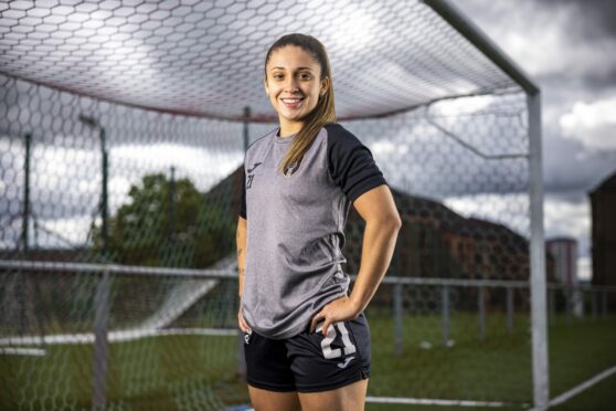 Glasgow City striker Priscila Chinchilla, SWPL1 player of the year, at Petershill Park