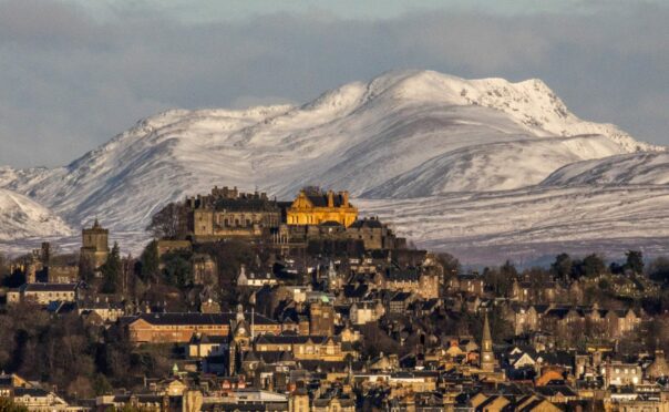 Stirling Castle with Ben Vorlich, right, in the background.
