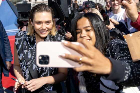 Elizabeth Olsen at the Doctor Strange in the Multiverse of Madness premiere last week